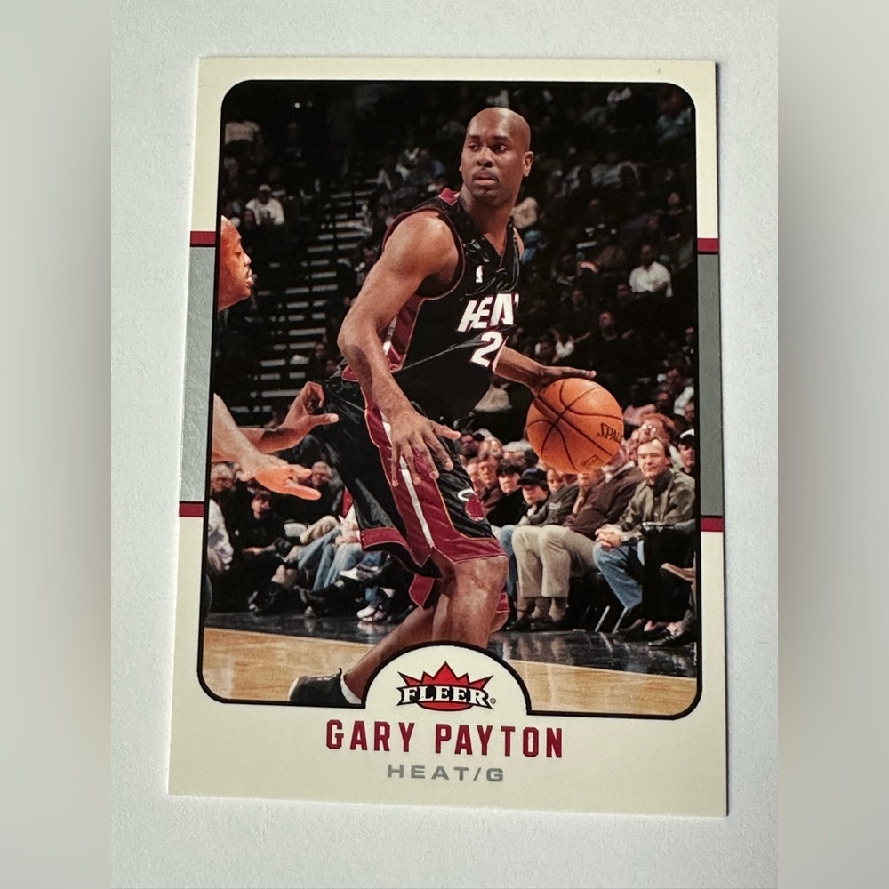 Gary Payton Miami Heat Trading Card - Black/Red